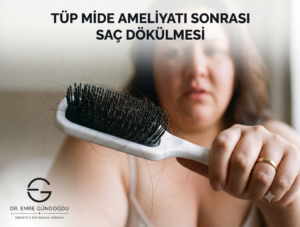 Tüp mide sonrası saç dökülmesini gösteren illüstrasyon